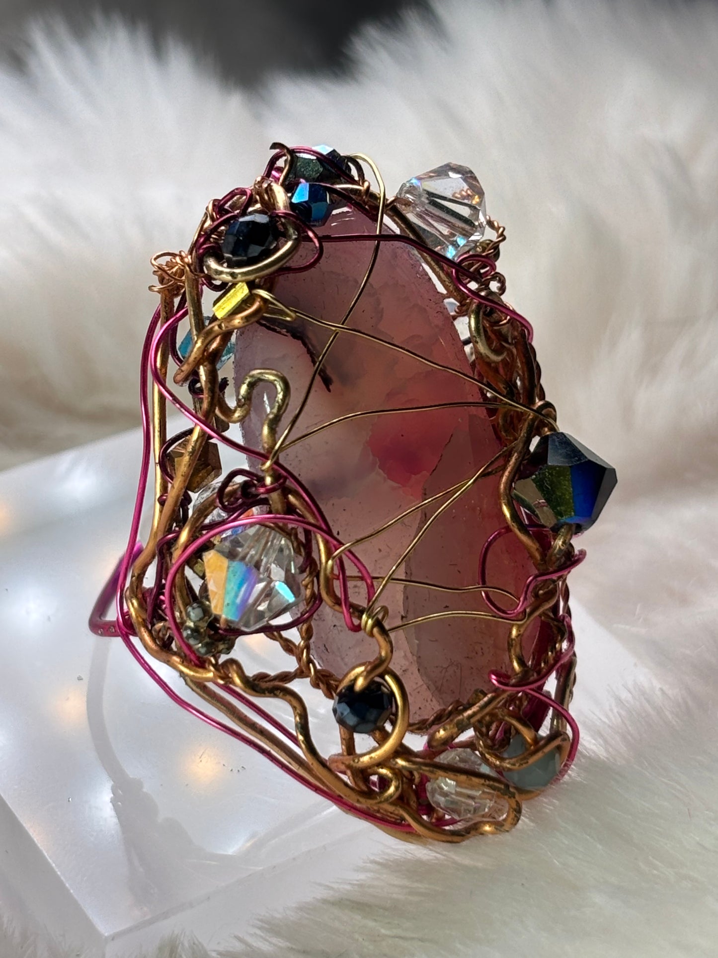 Pink Jade Ring: Guardian of the Heart