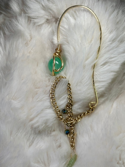 CALM KEEPER: Amazonite left Earcuff