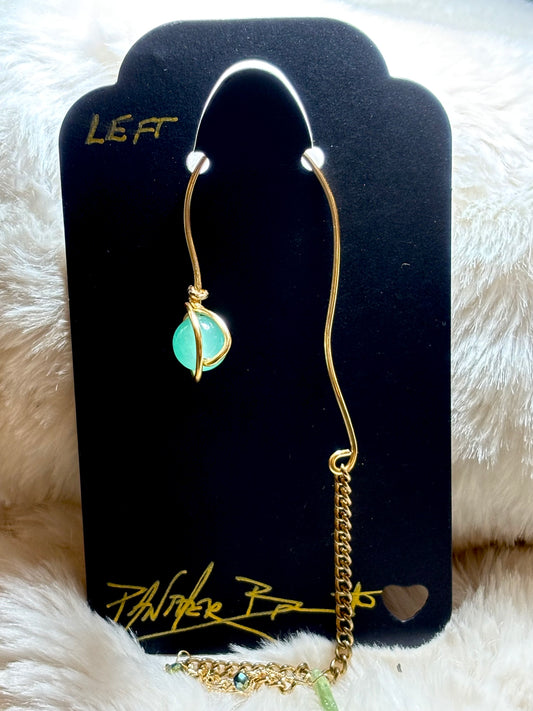CALM KEEPER: Amazonite left Earcuff