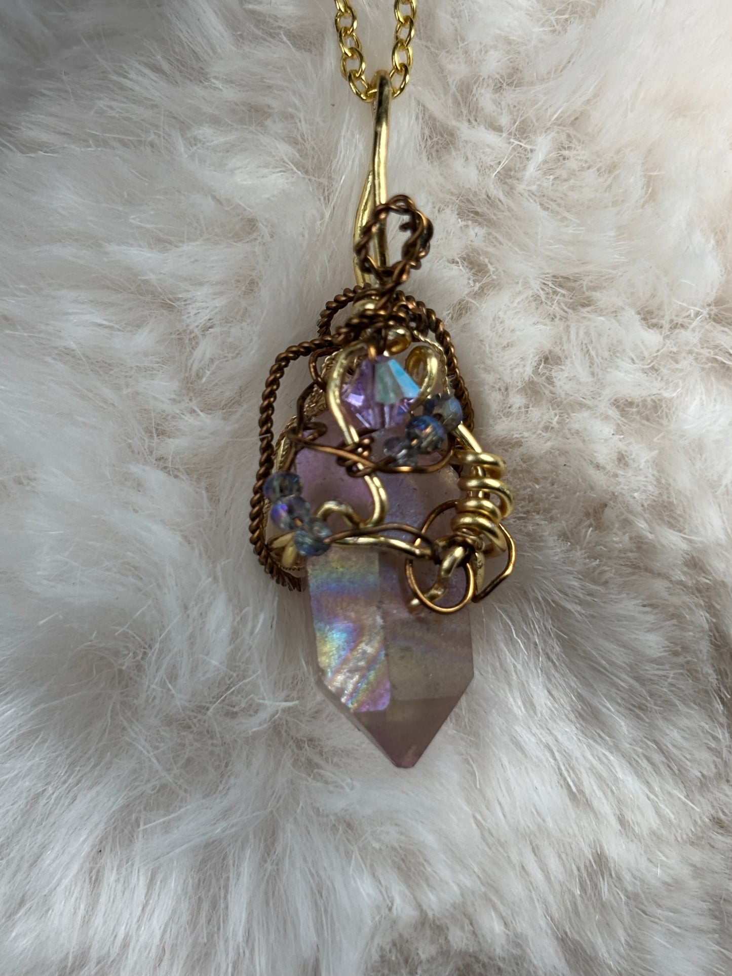 Lavender Whisper: Crystal Pendant