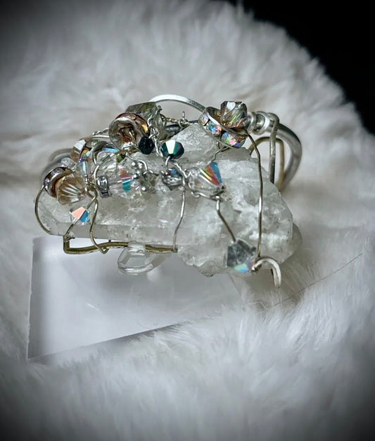 Crystal bracelet: celestial heart quartz