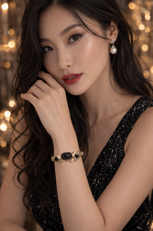 Black Onyx Bracelet: Centered Awareness