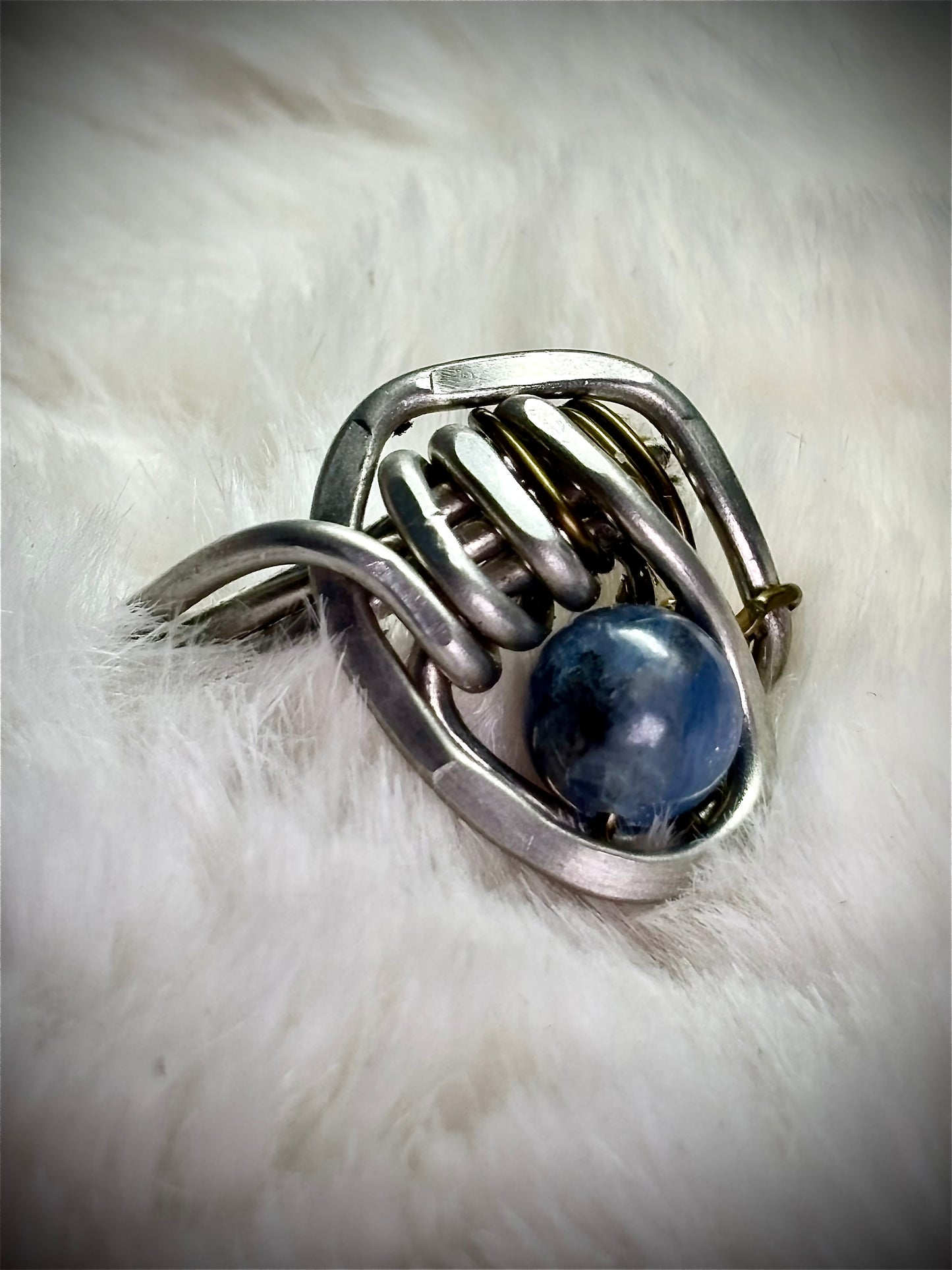 Blue Kyanite and Silver Ring:The Stabilizer