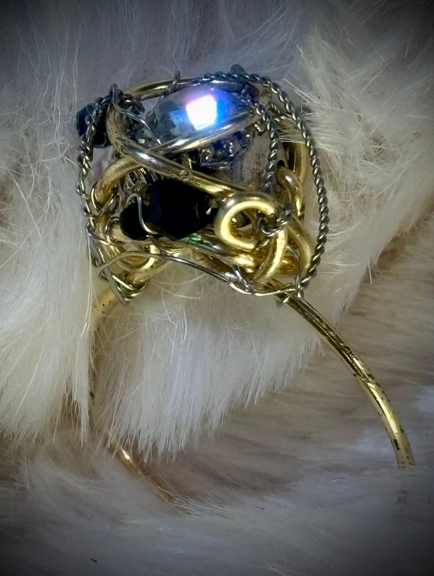 Diamond rhinestone ring: forever