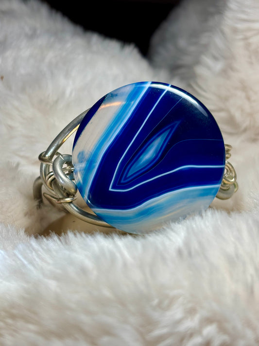 Blue agate Bracelet: Couture Calm