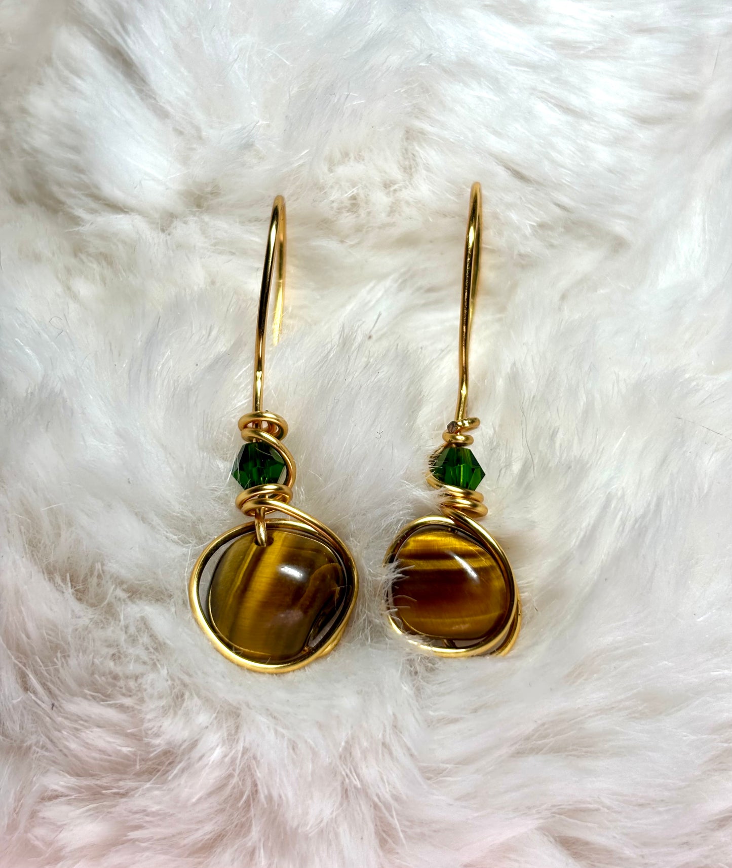 Tigress Treasure: tiger eye earrings 