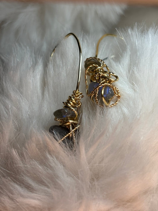 Moonlit Guardian: Labradorite Earrings