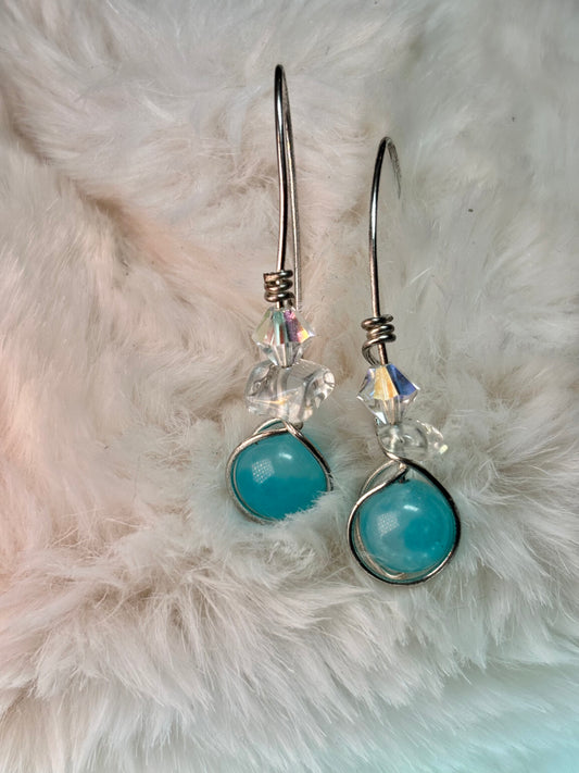 Heart of the Clear Sky: Chroprase Earrings