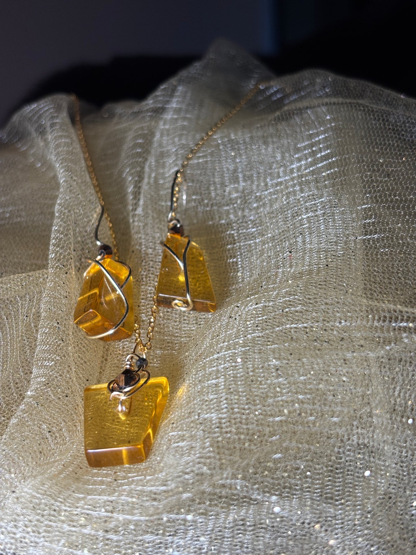 Candy Collection – Sun Drop earring, and pendant set 