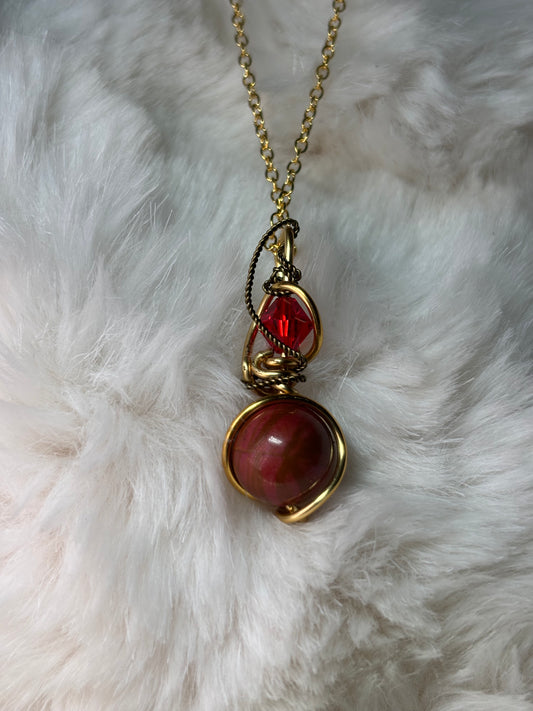 Ember Rise: Sunstone Earring/Pendant Set 