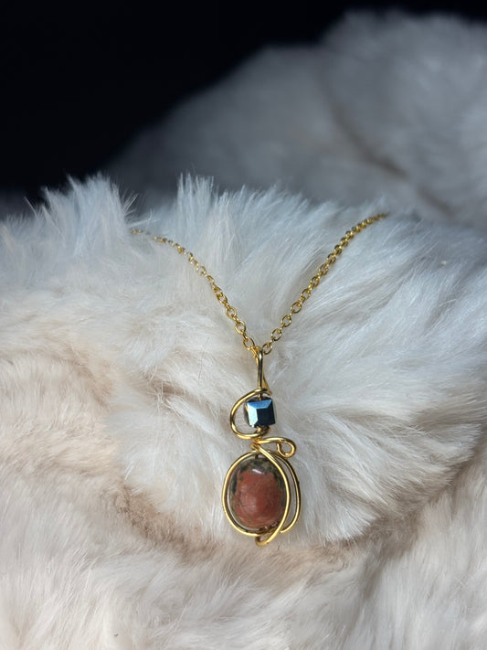 Garden of the heart: Unakite pendant (set available)