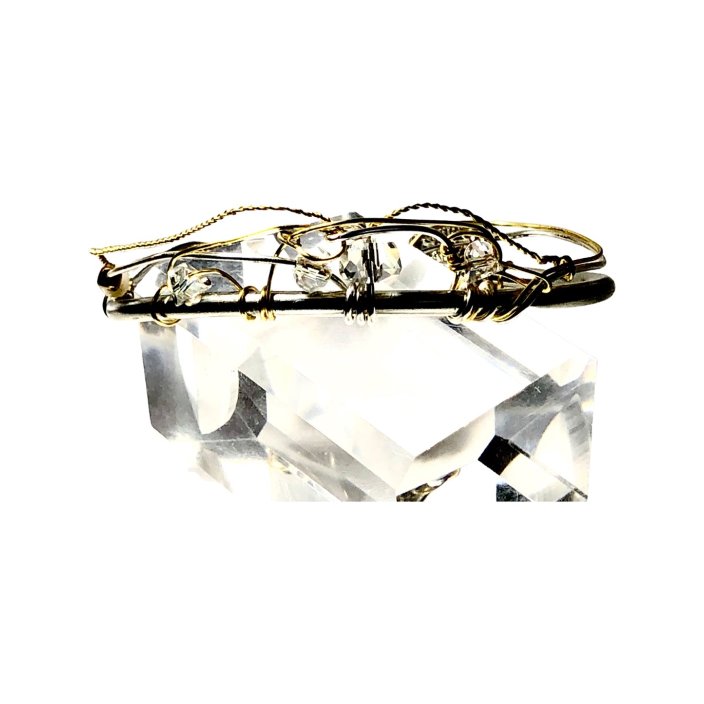 Opalescent rhinestone bracelet