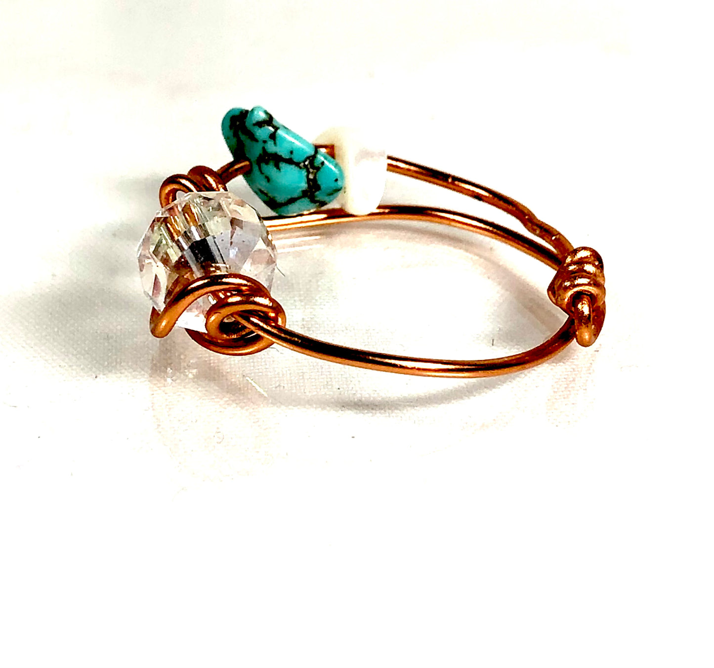 Turquoise morganite ring