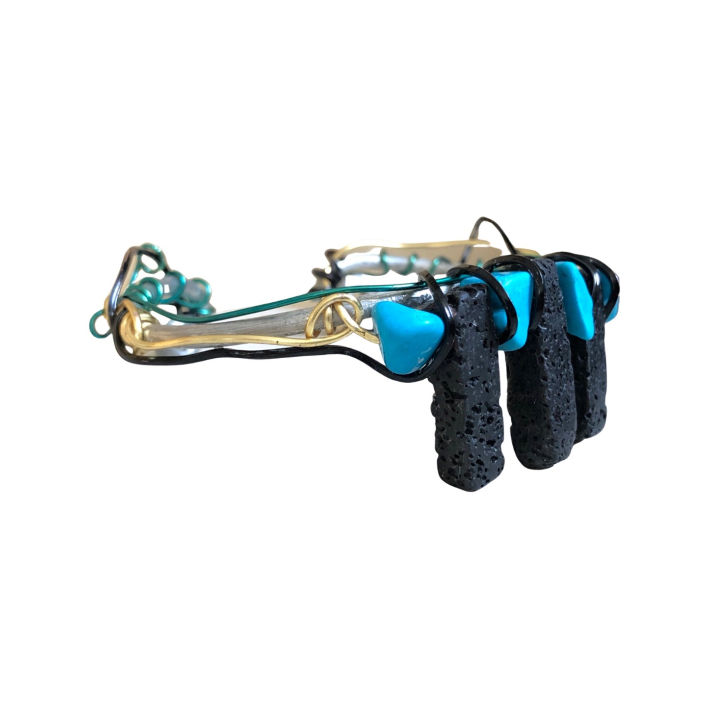 Turquoise & Lava rock