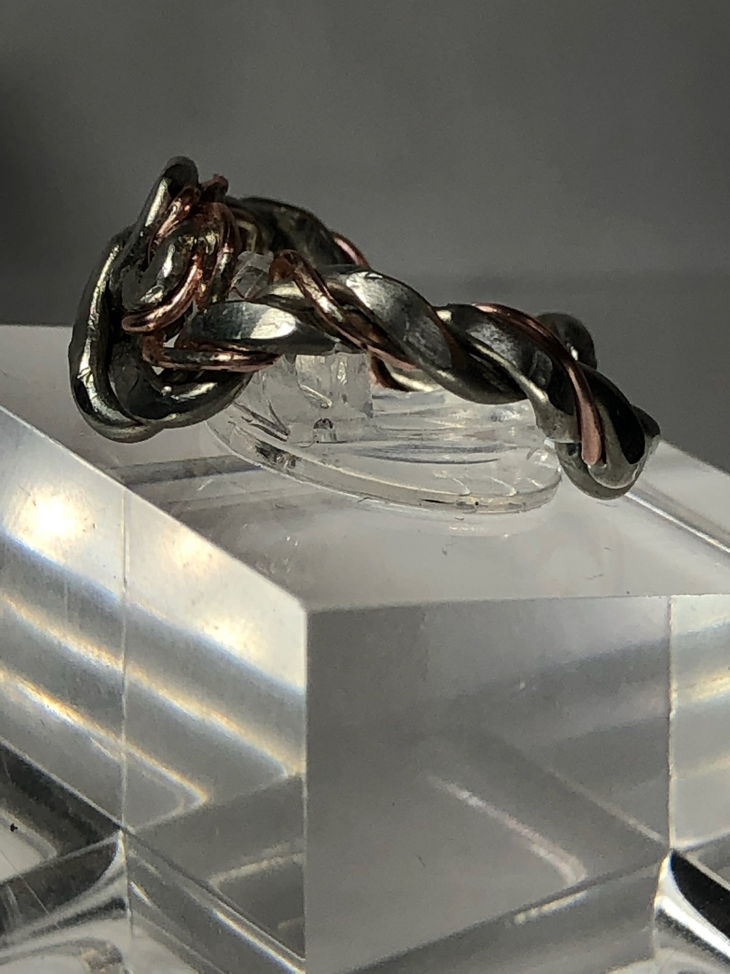 Silver knot ring