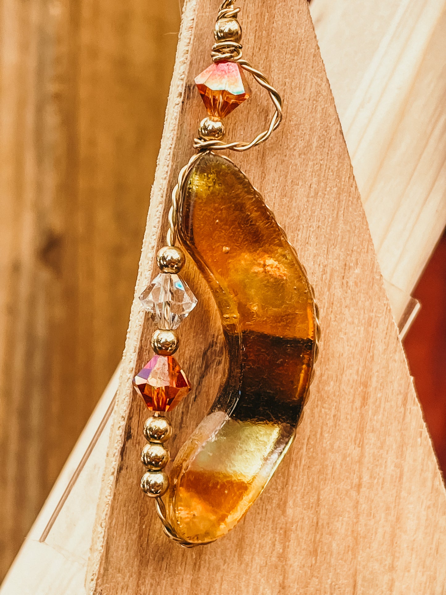 Golden glass blown