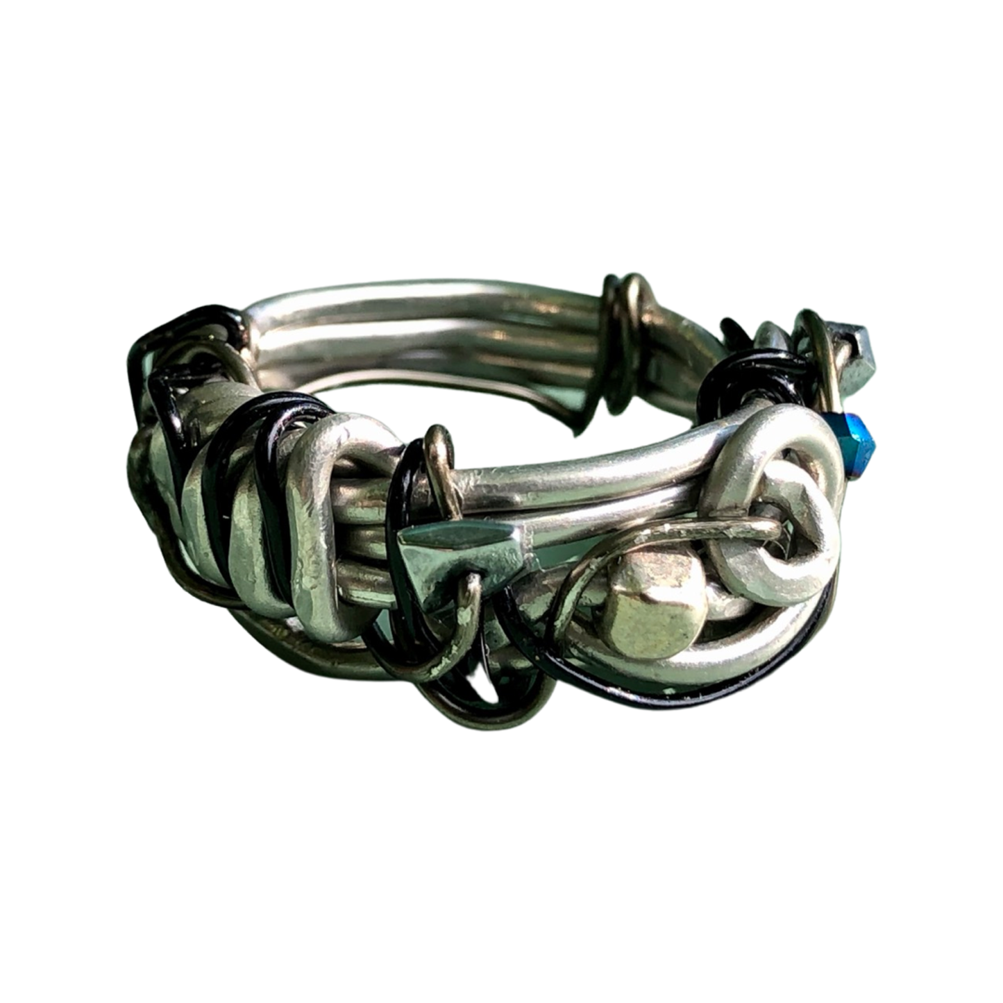 Blue & black ring