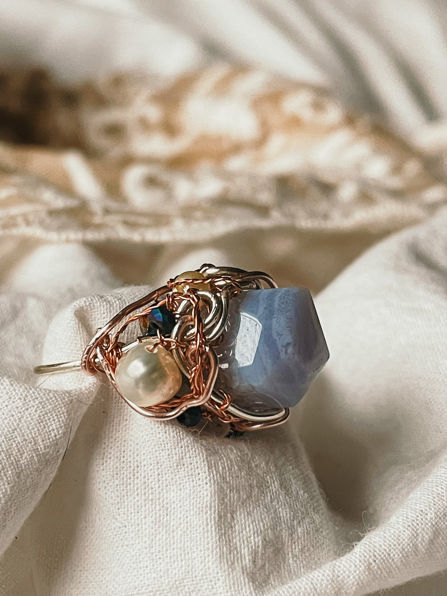 Blue Lace Agate Ring
