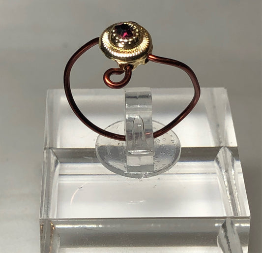 Brown Rhinestone Ring