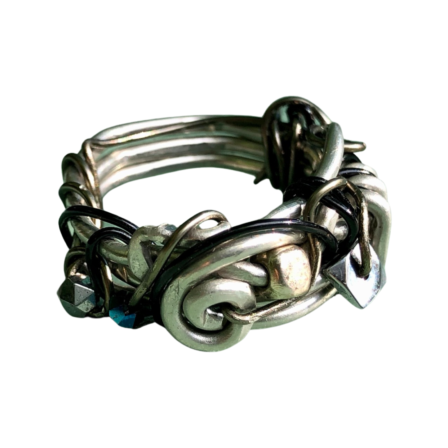Blue & black ring