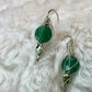 Evergreen guardian: nephrite earring, and pendant set