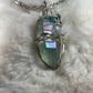 Hidden Prism, Rainbow Magic: green radiated crystal pendant