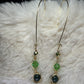 Green Forest Light: green nephrite earrings