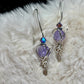 Dream Heart: violet￼lepidolite earrings ￼