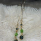 Green Forest Light: green nephrite earrings