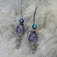 Dream Heart: violet￼lepidolite earrings ￼