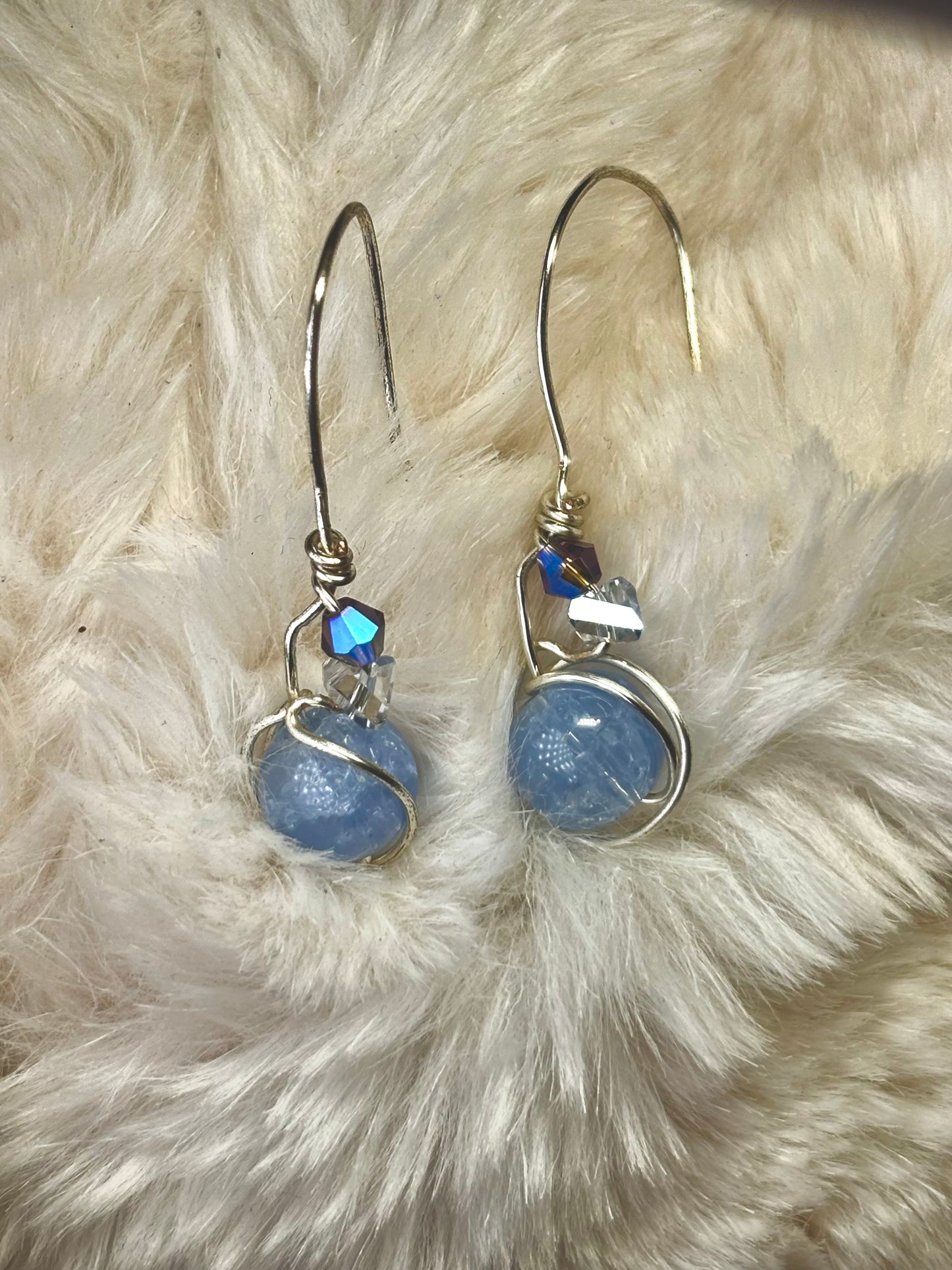 Quiet Sky: Blue Lepidolite Earrings