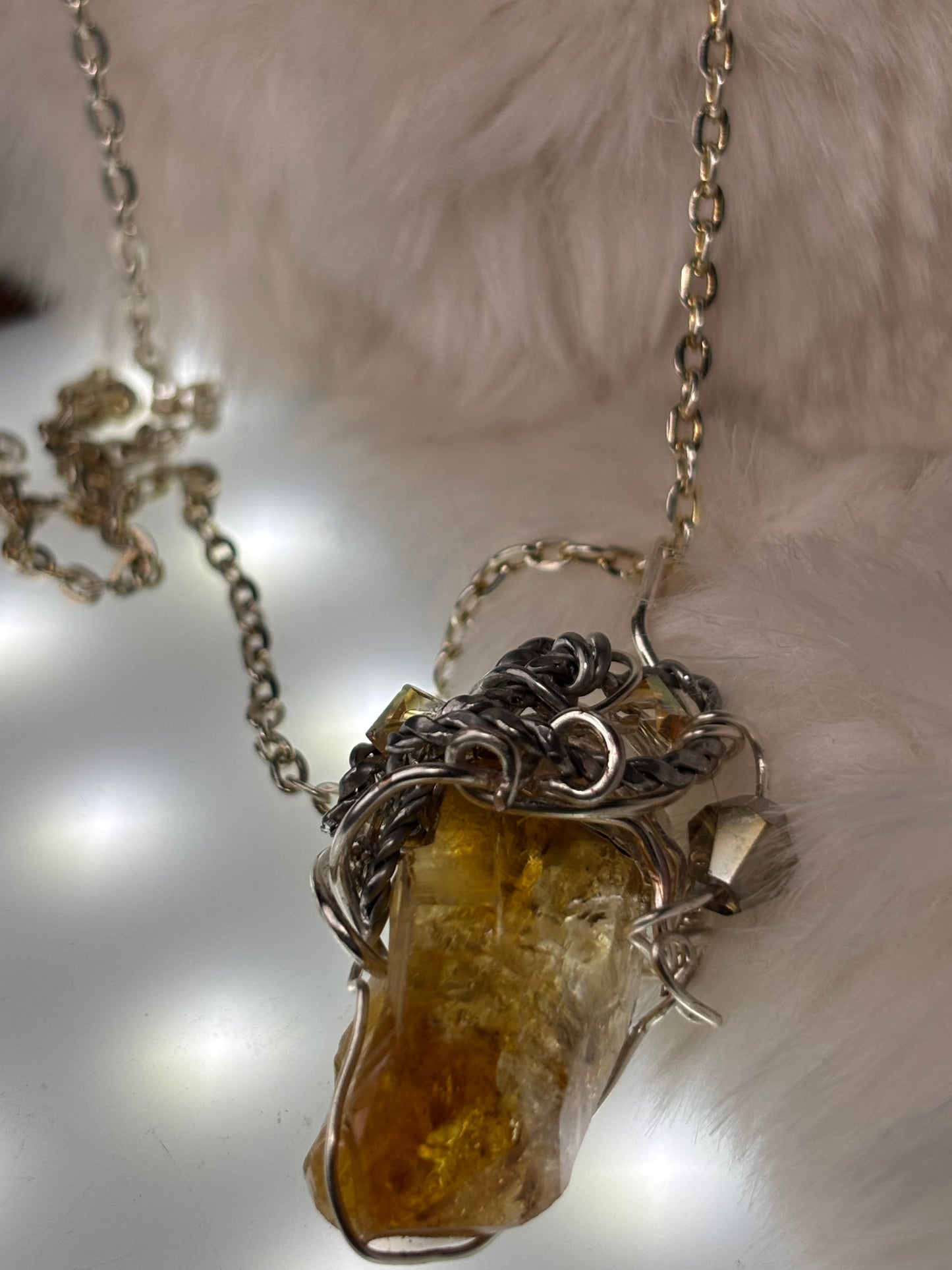 Solar Talisman: citrine pendant