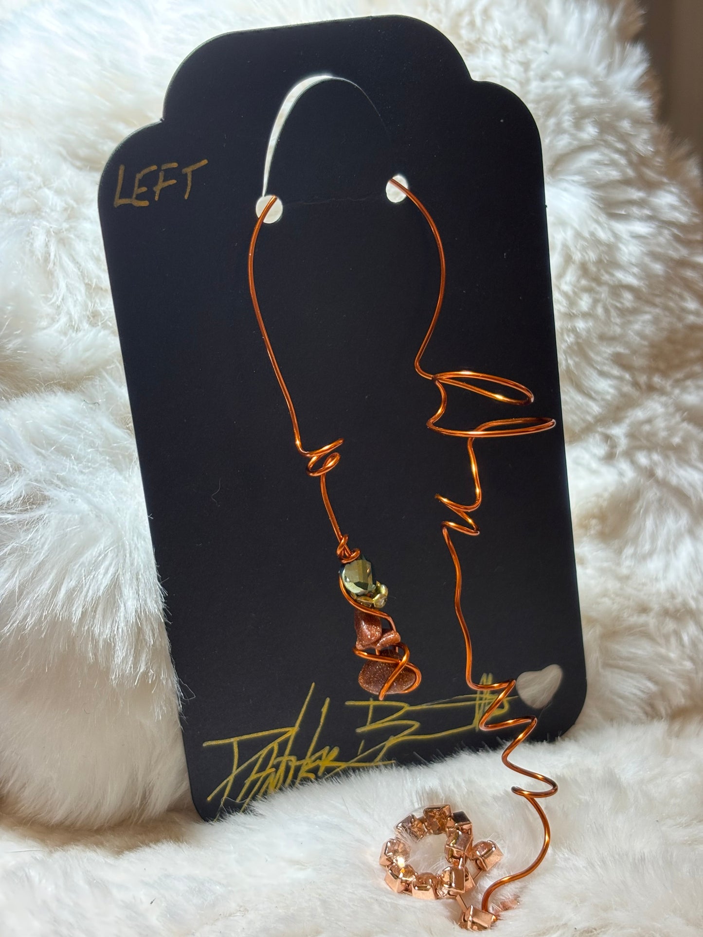 Inner fire: Goldstone left Earcuff ￼