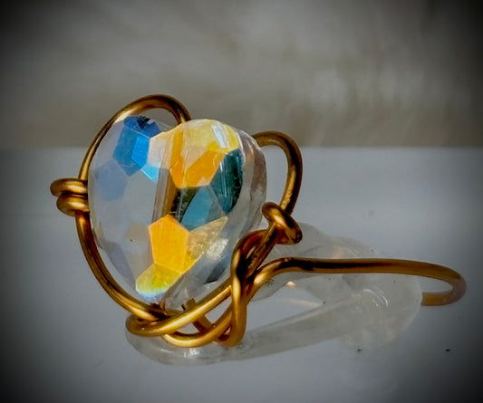 Follow Your Dreams: crystal heart ring ￼