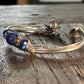 Blue Crackle Agate:  Lapis Lazuli Bracelet:  Evening Star
