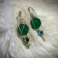 Evergreen guardian: nephrite earring, and pendant set