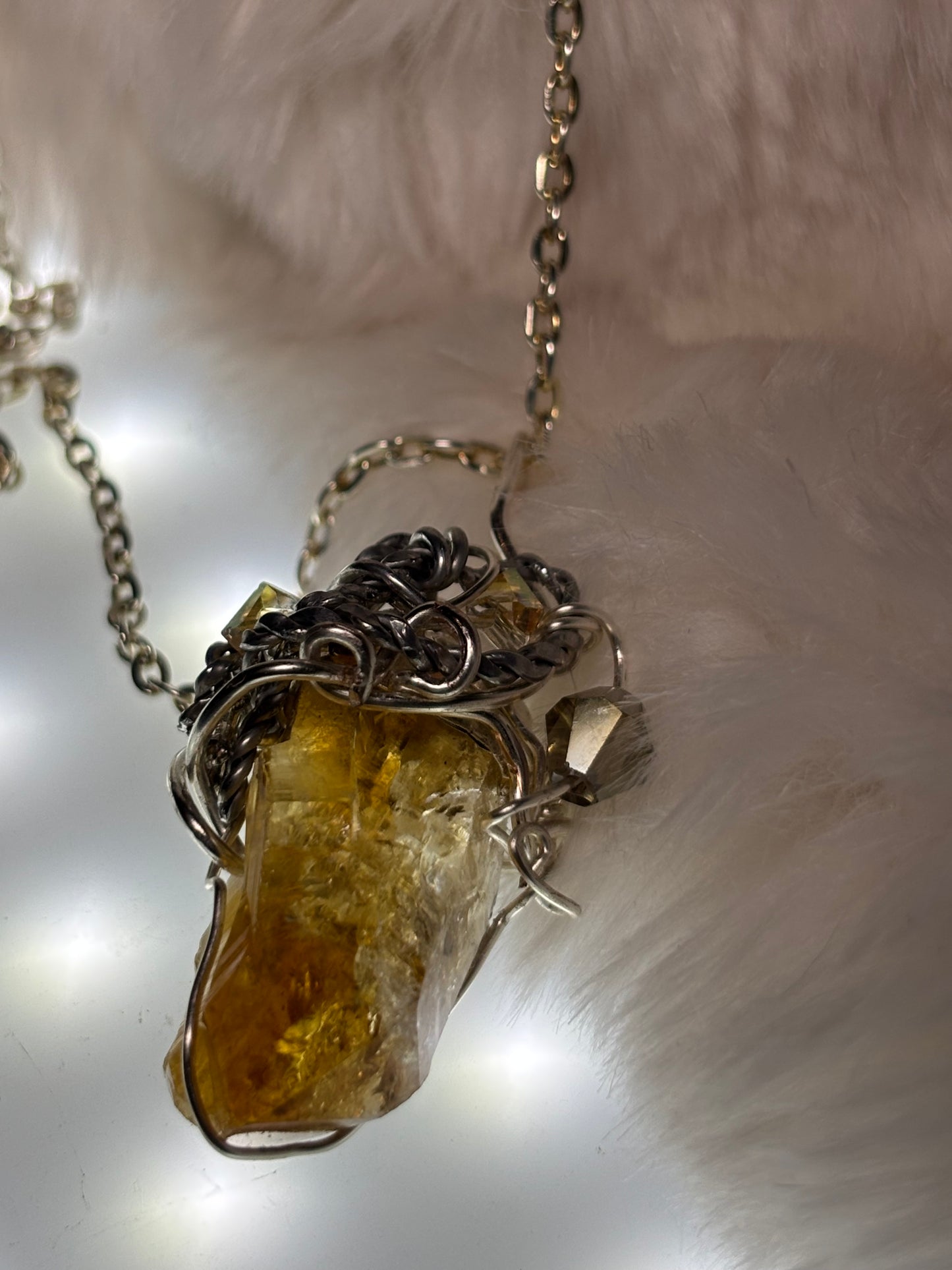 Solar Talisman: citrine pendant