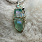 Hidden Prism, Rainbow Magic: green radiated crystal pendant