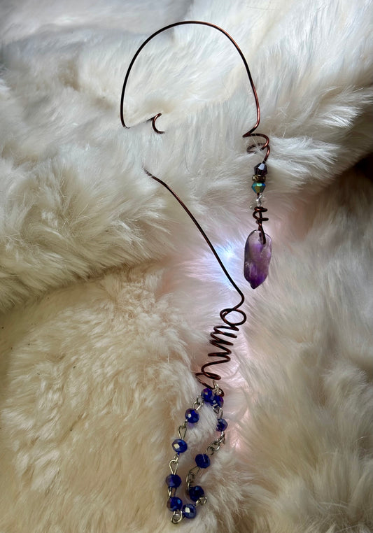 Vow of the Amethyst Guardian: Left Earcuff