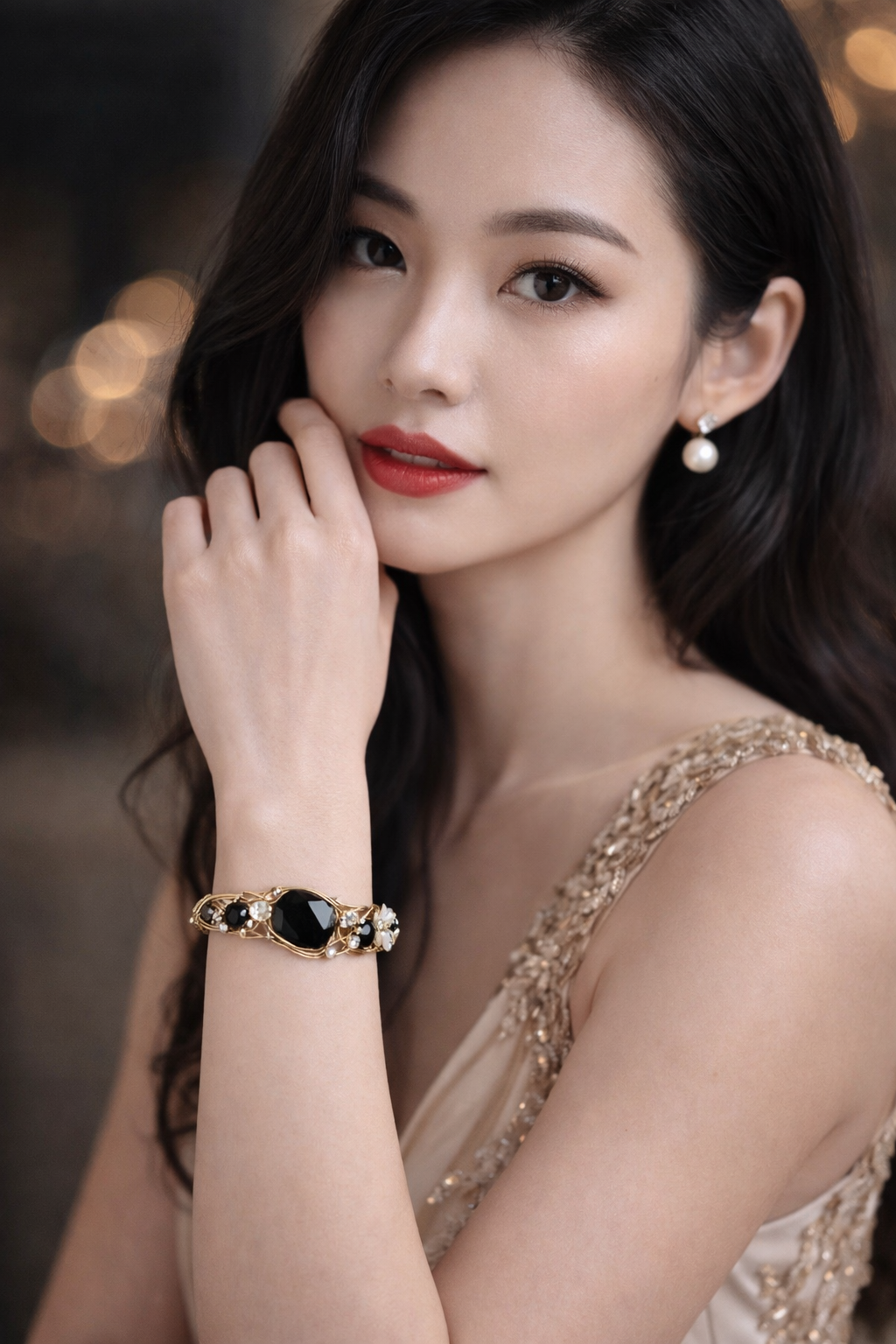 Black Onyx Bracelet: ￼Centered Awareness