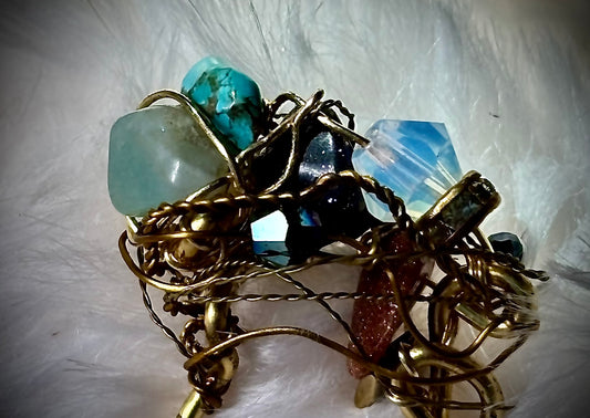 Gemstone ring: ￼Mermaid treasure