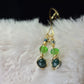Green Forest Light: green nephrite earrings