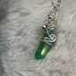Green Daydream: green or irradiated crystal pendant