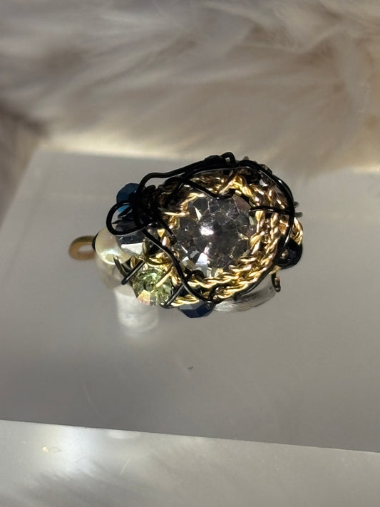 Diamond rhinestone ring: forever