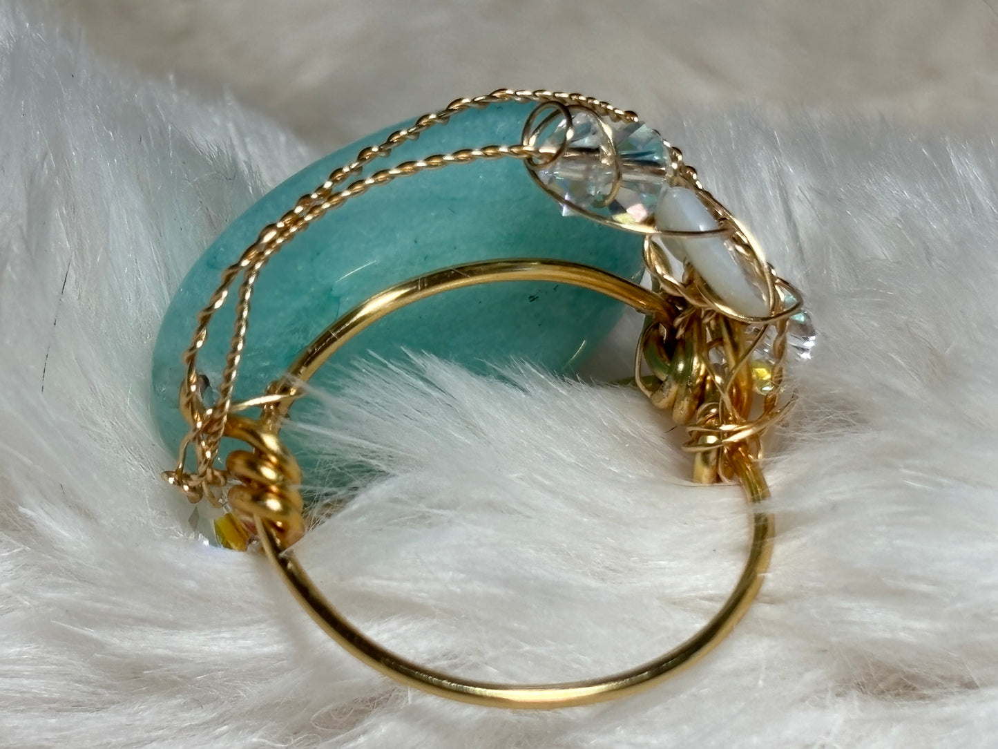 Larimar Ring: tranquil waters ￼