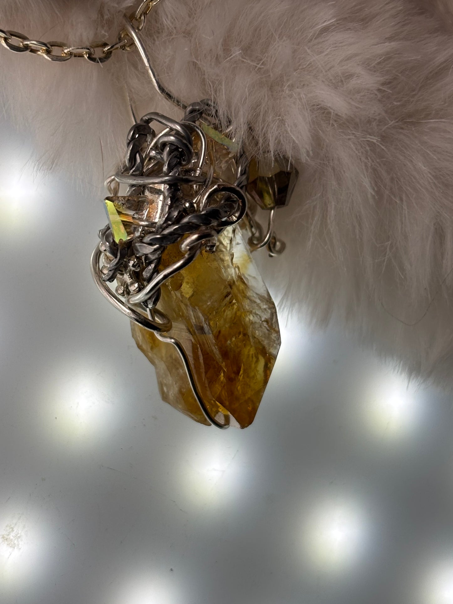 Solar Talisman: citrine pendant