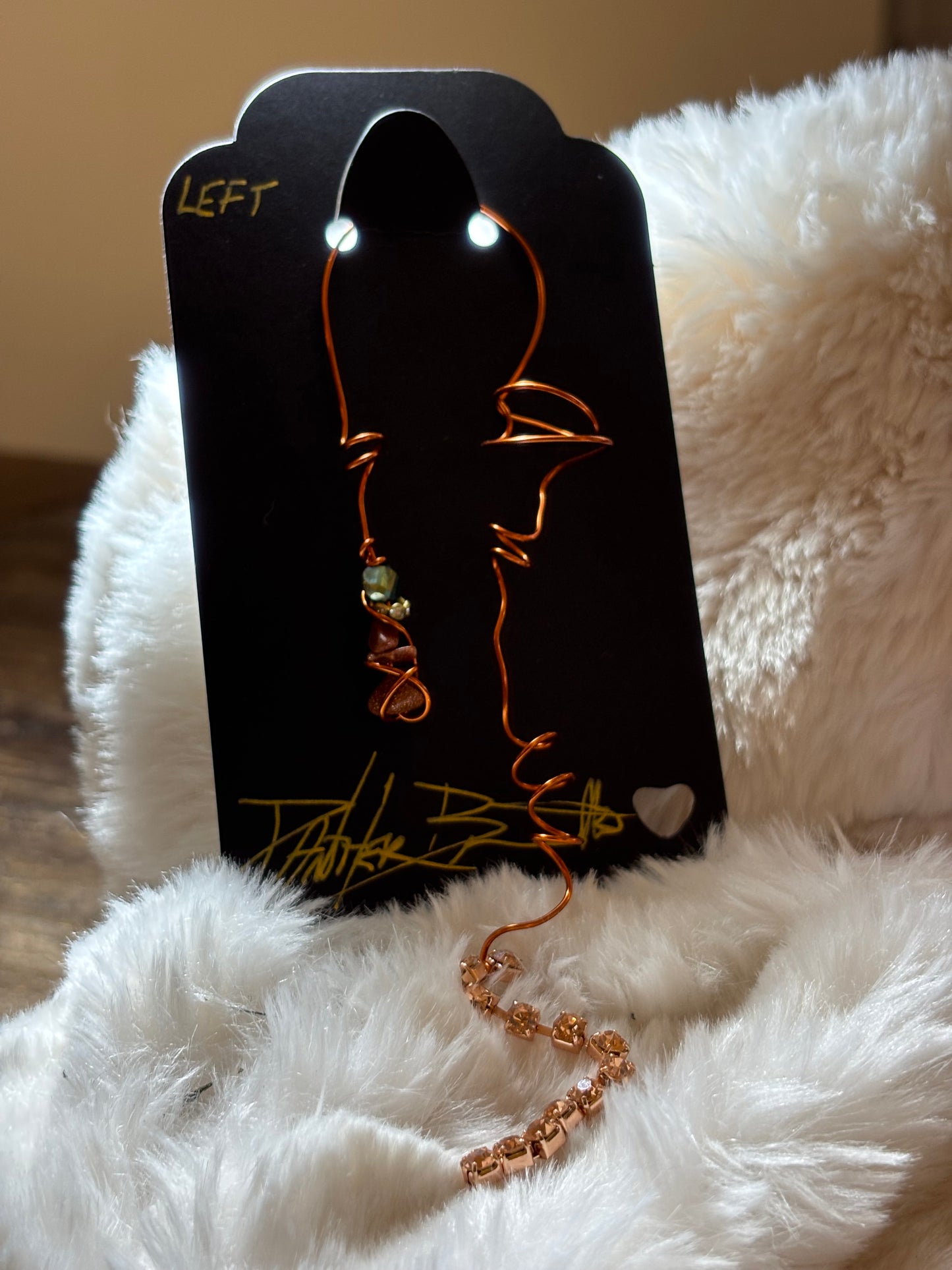 Inner fire: Goldstone left Earcuff ￼
