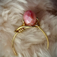 Pink dragon vein, agate ring: ￼Open Heart￼