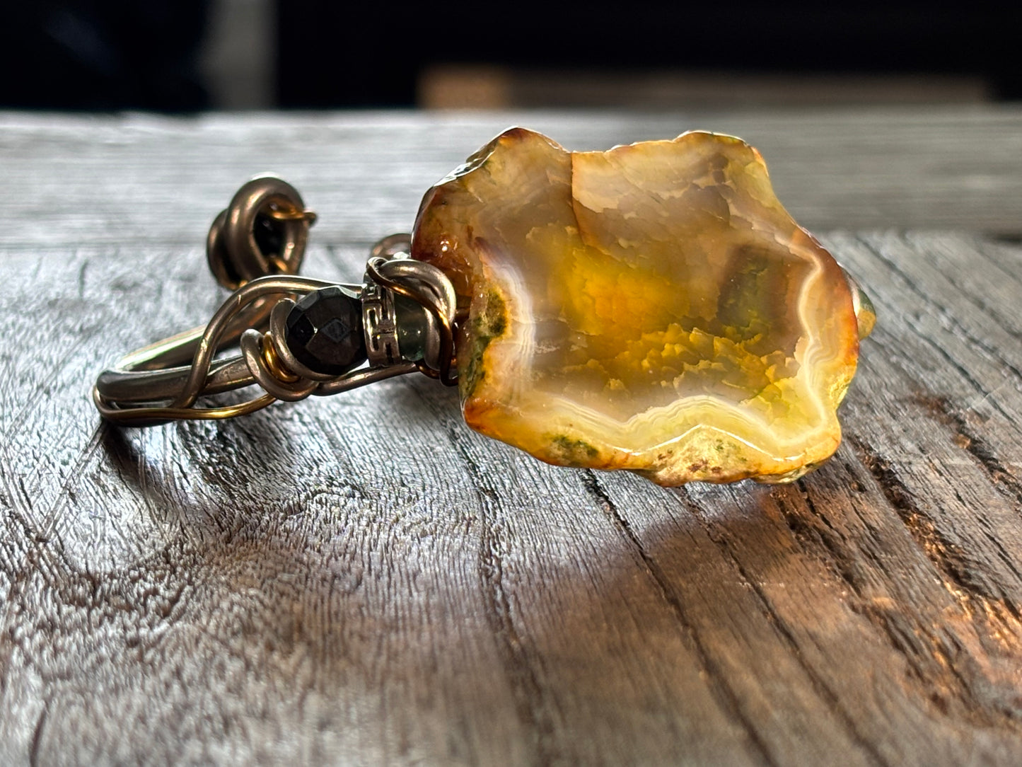 Moss agate Bracelet: grounding strength ￼