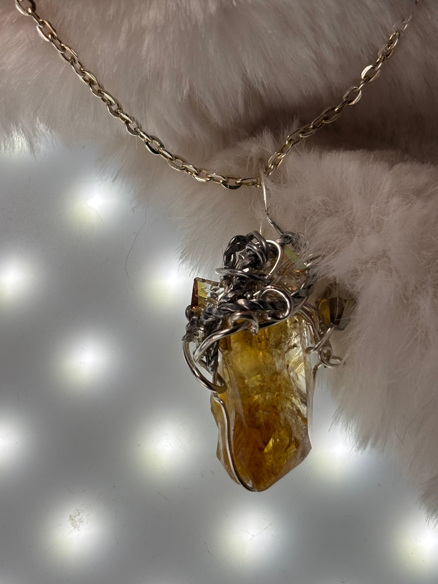 Solar Talisman: citrine pendant